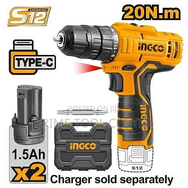 ingco Lithium-Ion cordless drill 12v