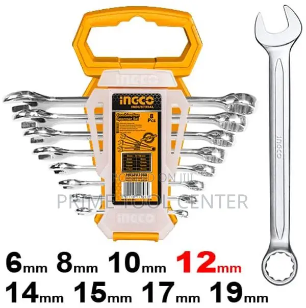 INGCO “8pcs combination spanner set Size:6-19mm