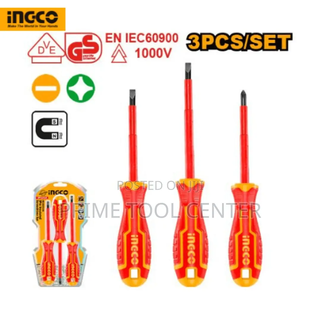 INGCO 3 Pcs insulated screwdriver set