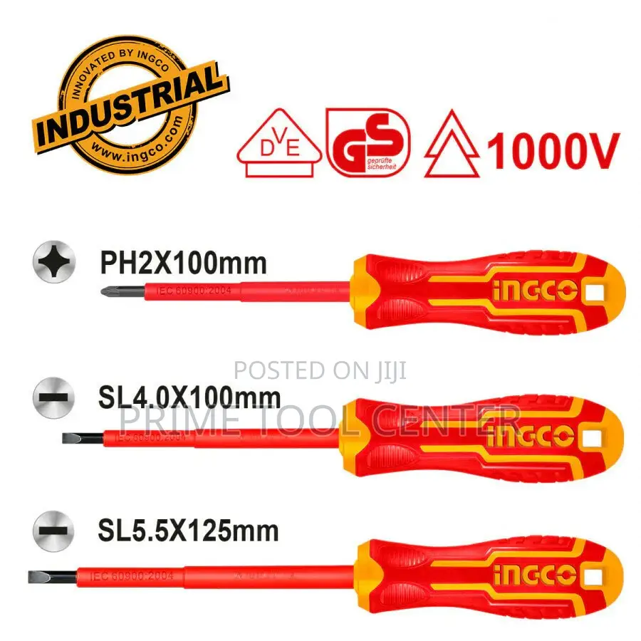 INGCO 3 Pcs insulated screwdriver set