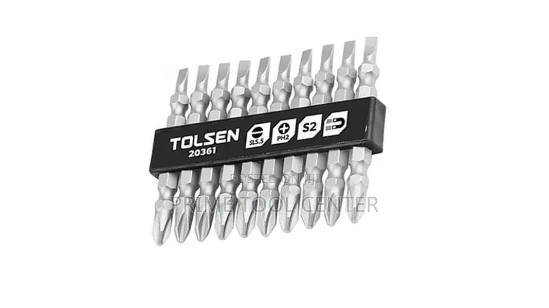 TOLSEN 10PCS DOUBLE END SCREWDRIVER BIT SET