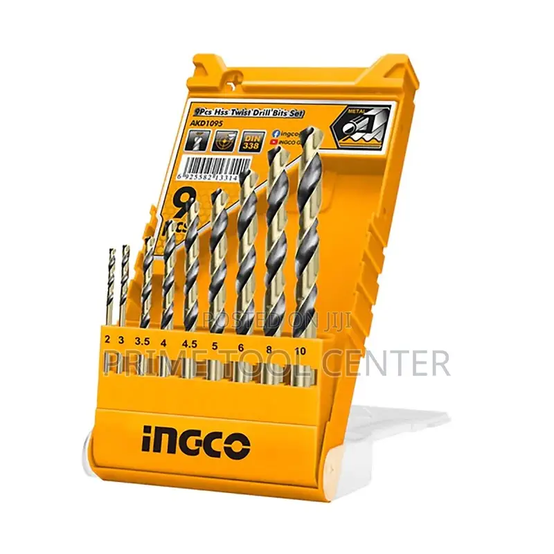 INGCO 9 Pcs HSS twist drill bits set