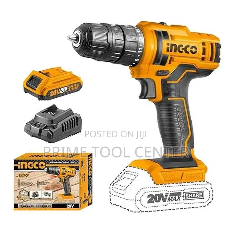 INGCO Lithium-ion cordless drill 20V