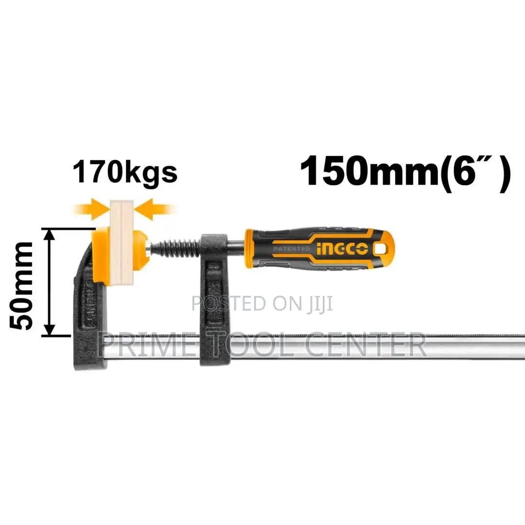 INGCO F clamp with plastic handle :50x150mm