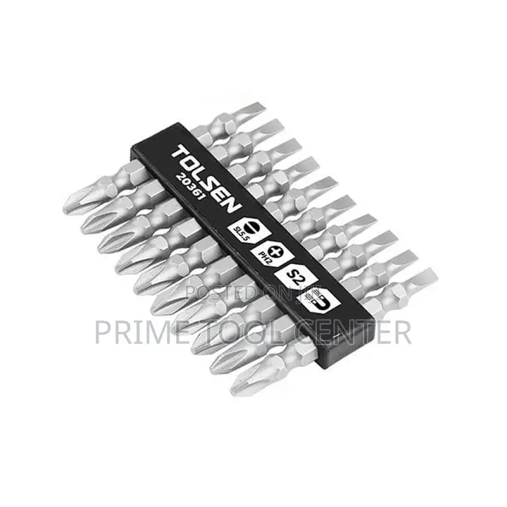TOLSEN 10PCS DOUBLE END SCREWDRIVER BIT SET