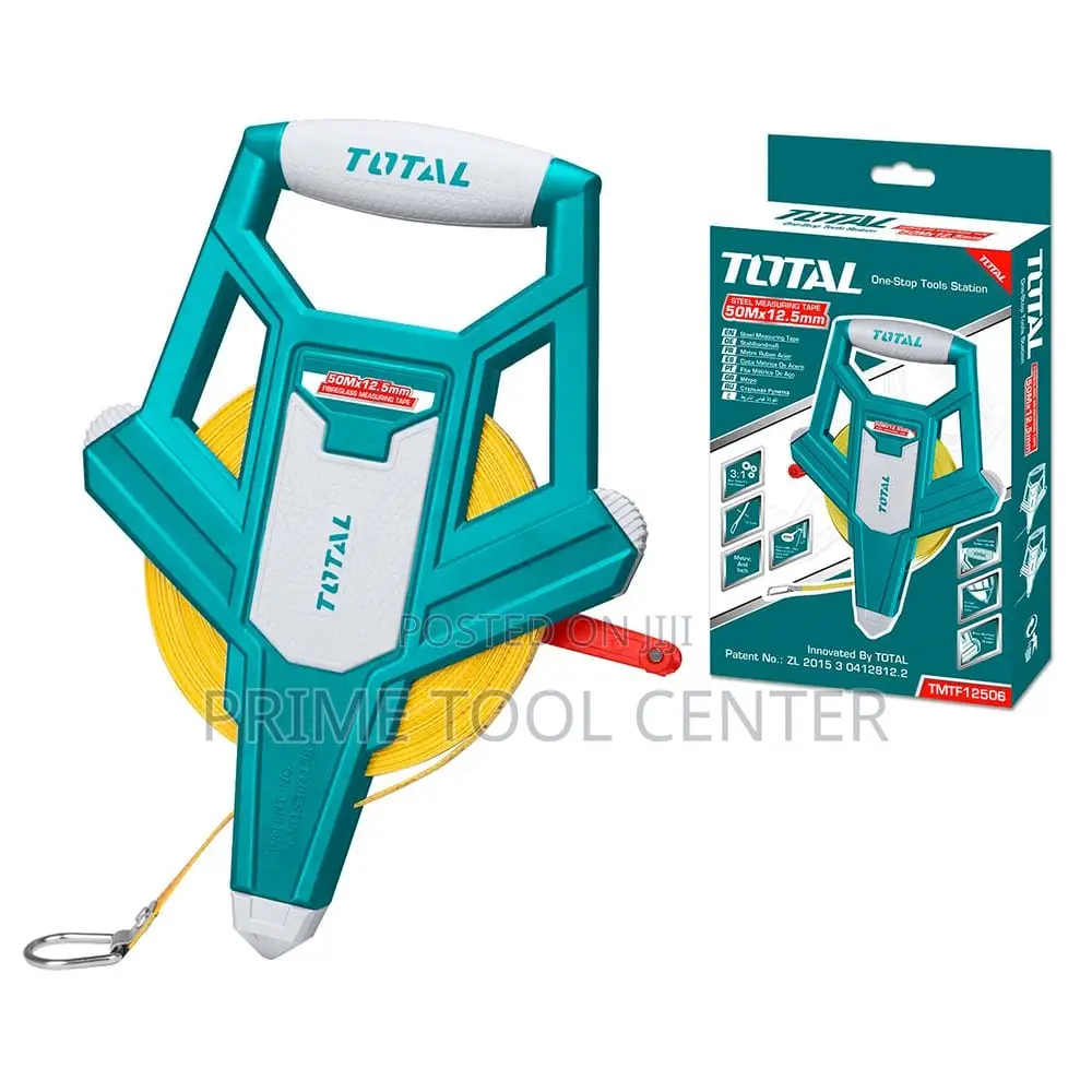 TOTAL Fibreglass measuring tape 50M
