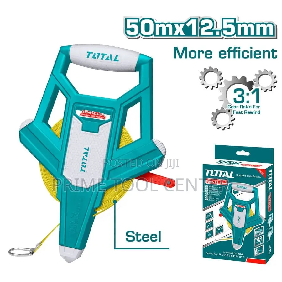 TOTAL Steel measuring tape 50M