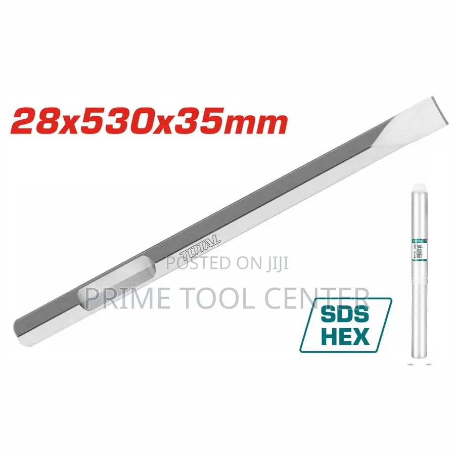 TOTAL Hex chisel 28X35X530mm,flat