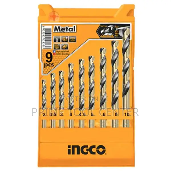 INGCO 9 Pcs HSS twist drill bits set