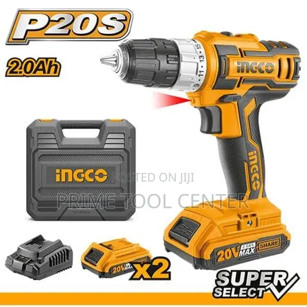 INGCO Lithium-ion cordless drill 20V