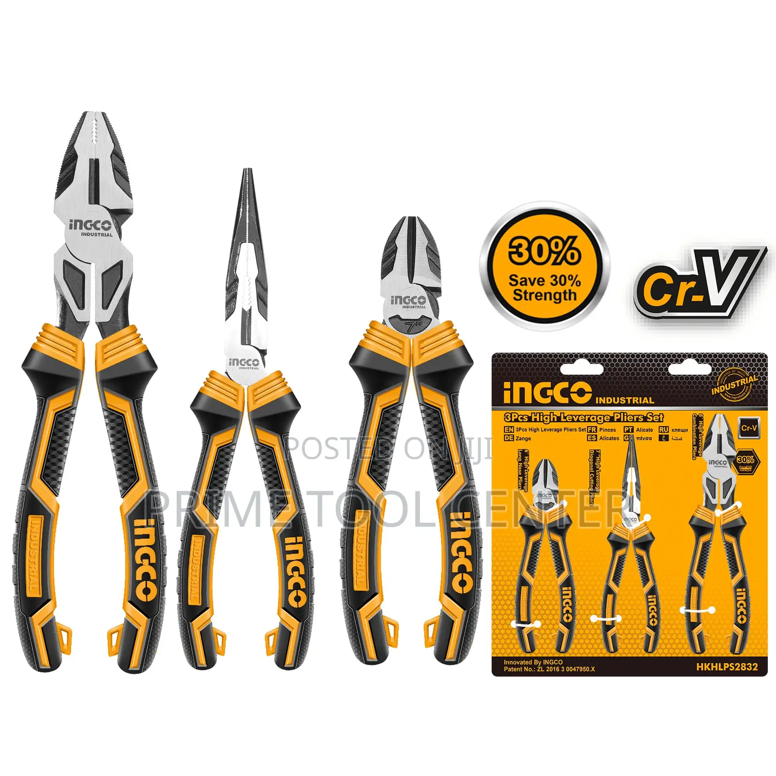 INGCO 3 Pcs high leverage pliers set