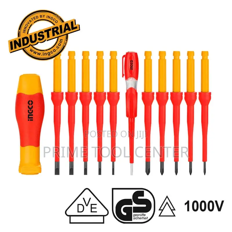 INGCO 10 Pcs interchangeable Insulated screwdriver set