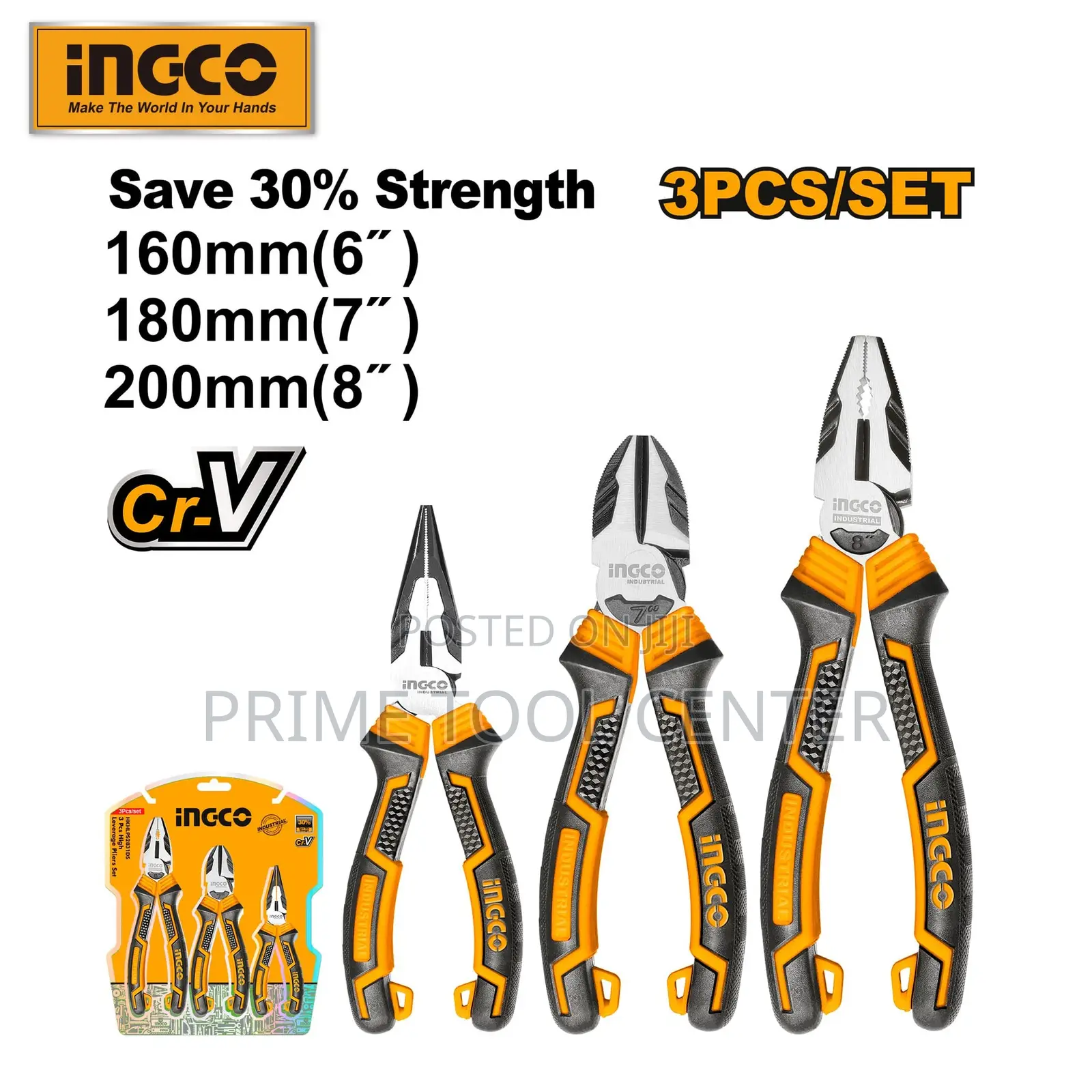 INGCO HKPS08318 3 Pcs pliers set