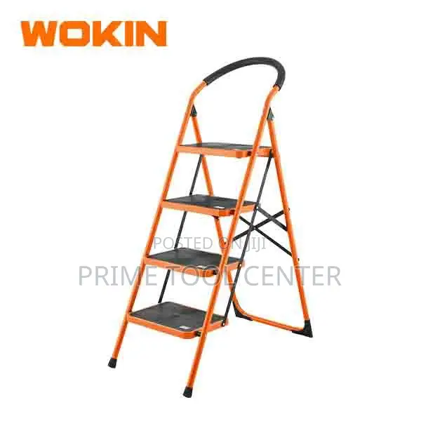 WOKIN 682004 STEEL LADDER, 150KG/4STEPS