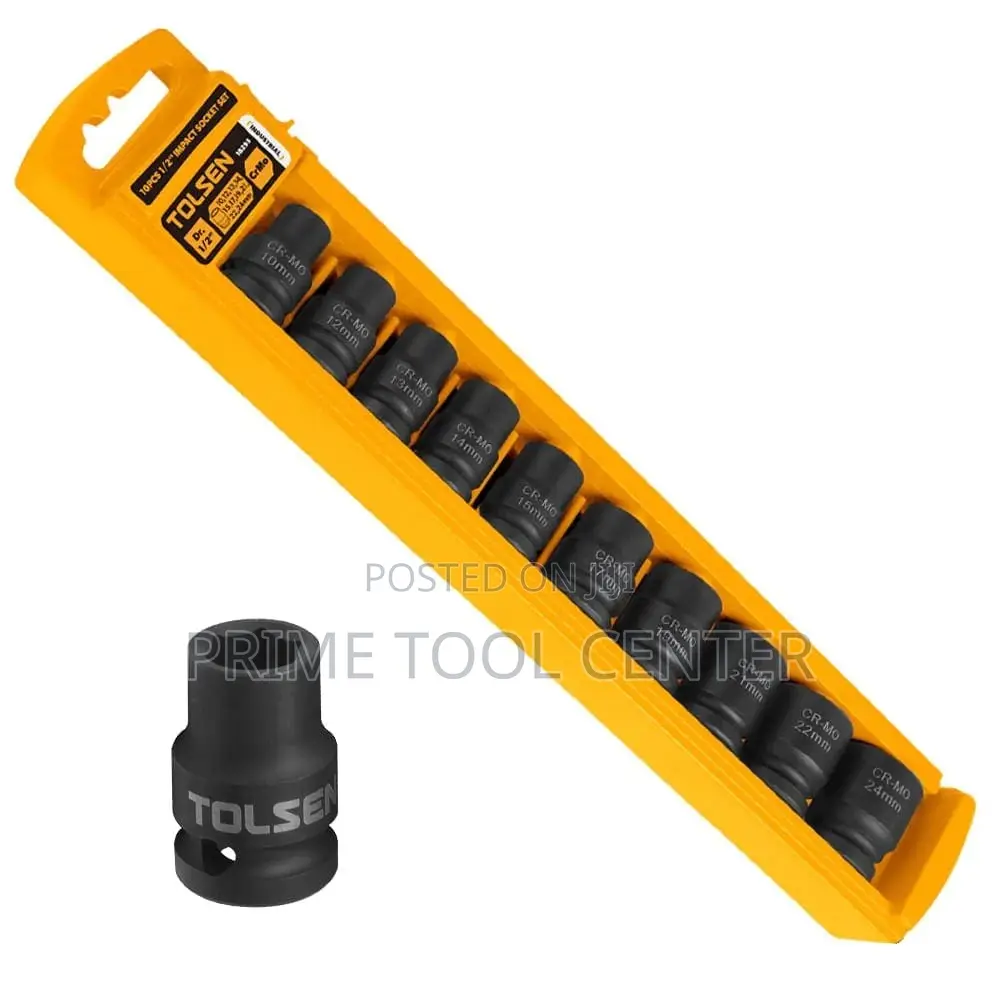 TOLSEN 10PCS 1/2″ DRIVE IMPACT SOCKET SET