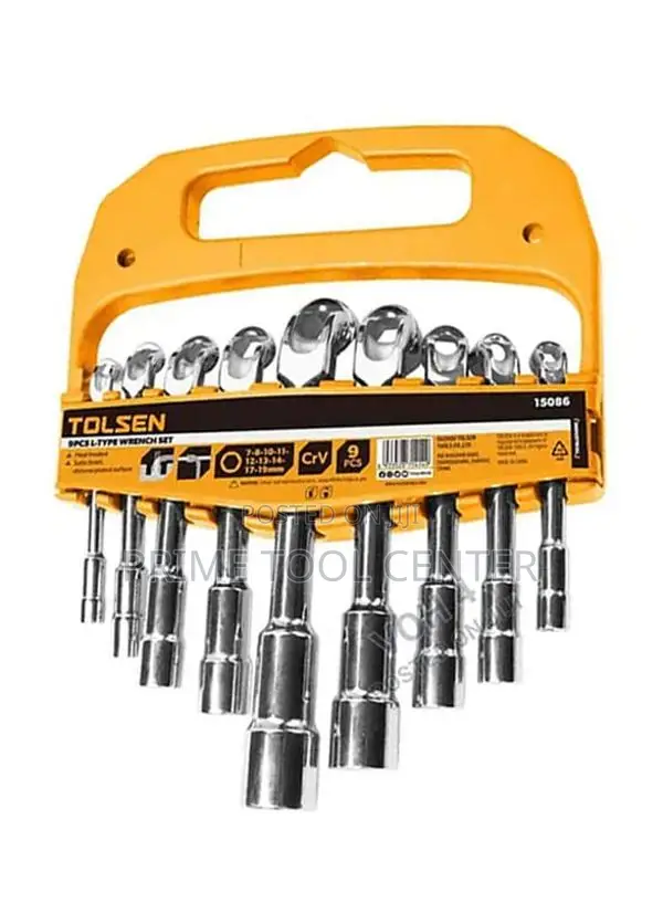 TOLSEN INDUSTRIAL 9PCS L – TYPE WRENCH SET