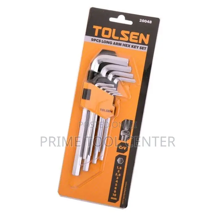 9pcs long arm hex key set