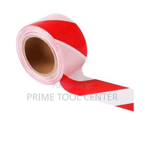 2 Pack Caution Tape Roll, Red and White Stripes, High Visibility