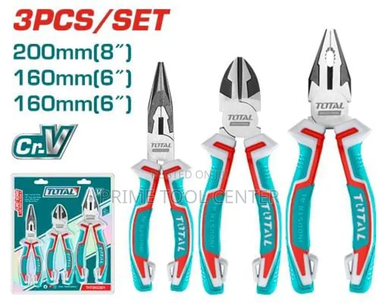 Total Heavy Duty 3 Pcs pliers set