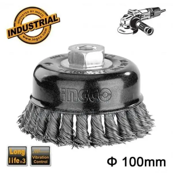 INGCO Wire cup brush Dia: 100mm, 4″