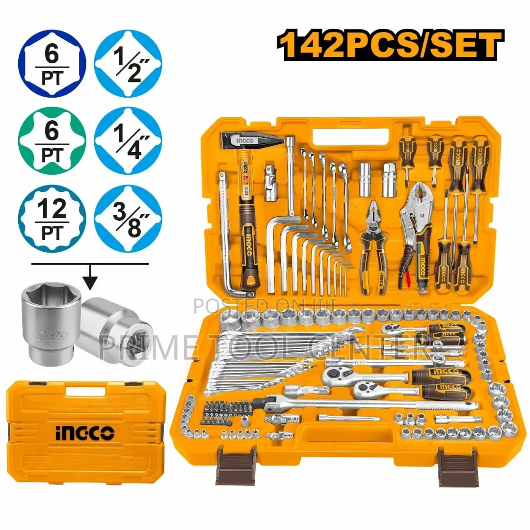 INGCO 142 Pcs combination tools set