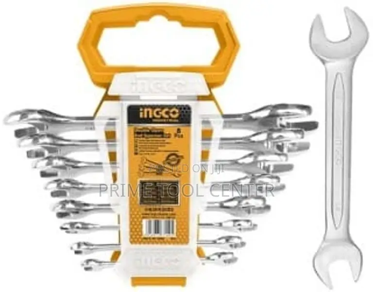 INGCO 8pcs double open end spanner set
