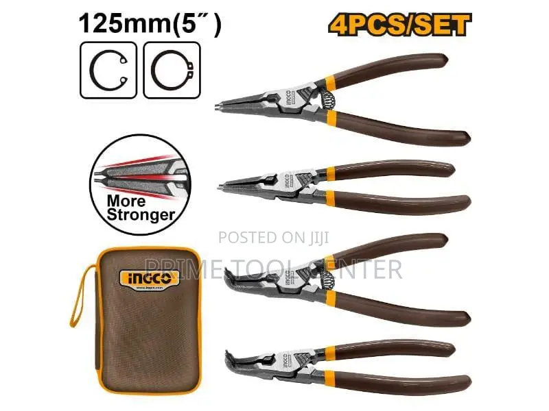 INGCO HCCPS26125 4 Pcs circlip pliers set