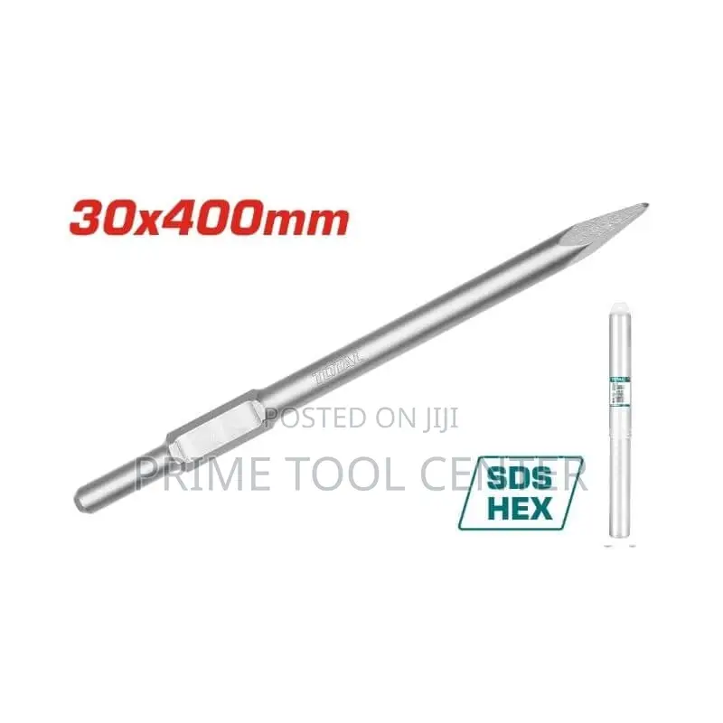 Total Hex chisel 30X400mm,point