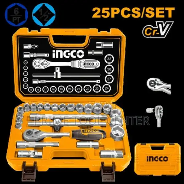 INGCO 25 Pcs 1/2″ socket set
