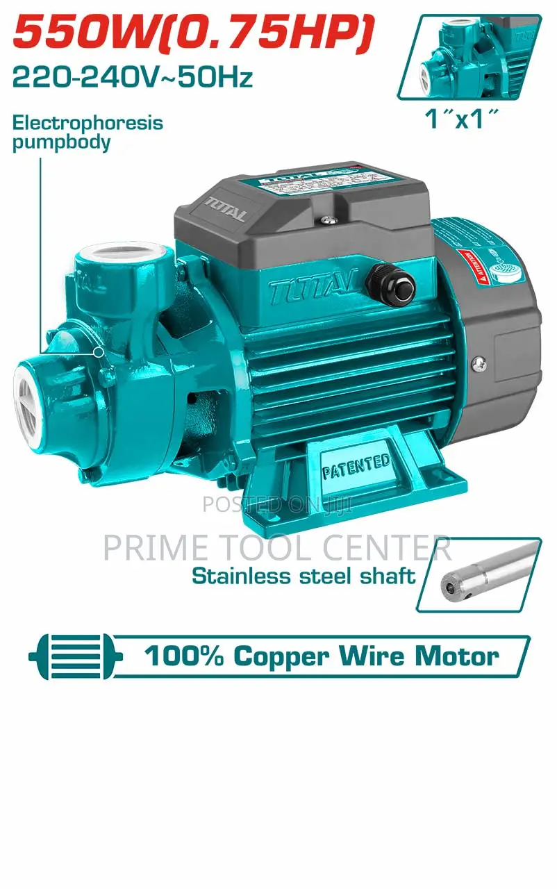 Total Water pump power:550W(0.75HP)