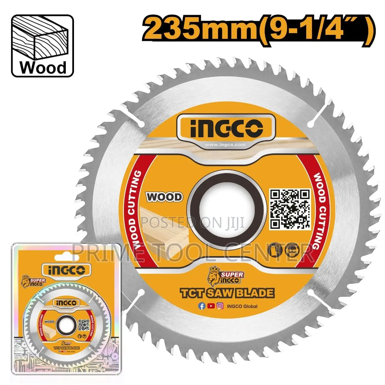 INGCO TCT saw blade 235mm(9-1/4″)