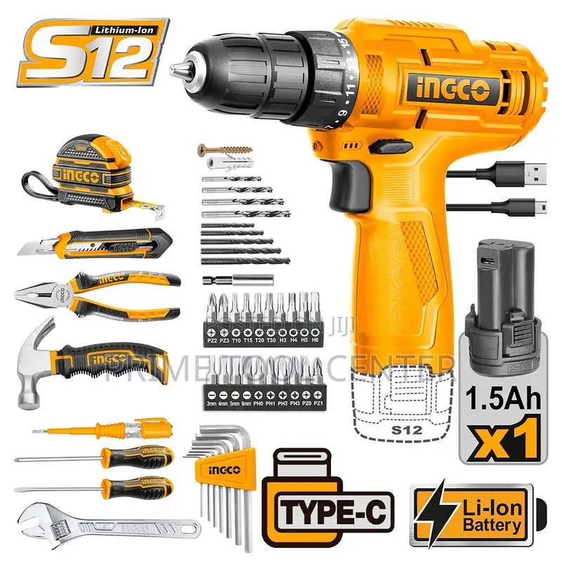 INGCO 89 Pcs Tools set 12V