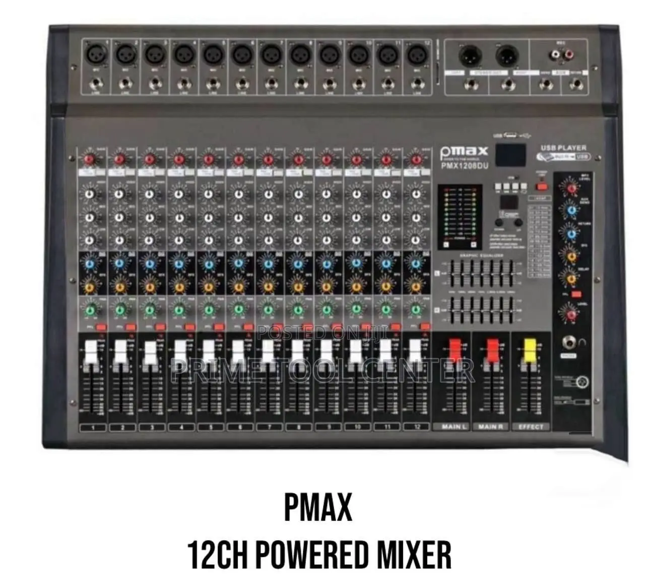 Powerful PMax 12CH Powered Mixer
