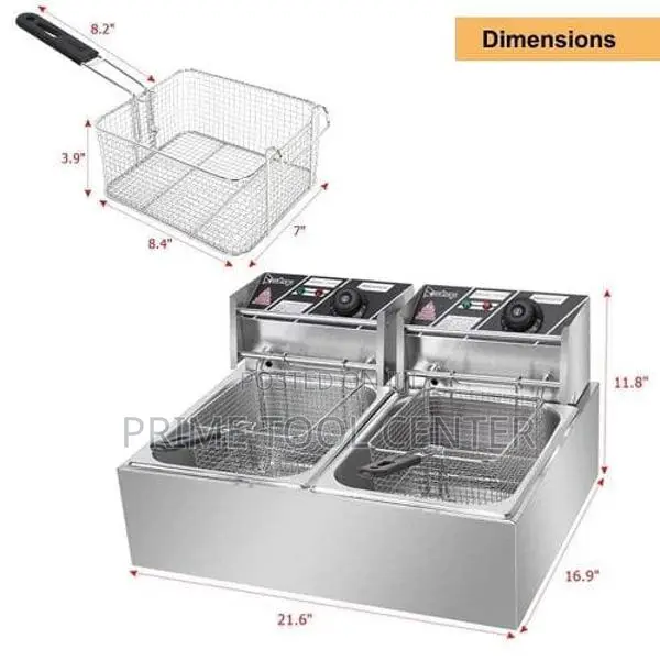 Nunix 6L+ 6L Stainless Steel Deep Fryer