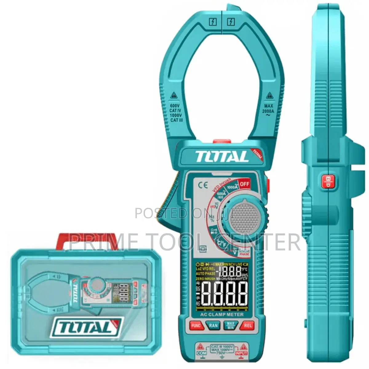 Total Digital AC clamp meter 1200A 6000 counts
