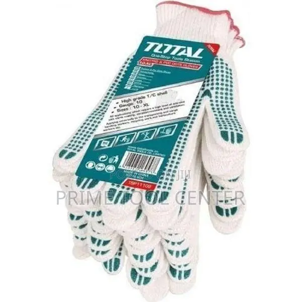 Total Knitted&PVC dots gloves Size: 10 (XL)