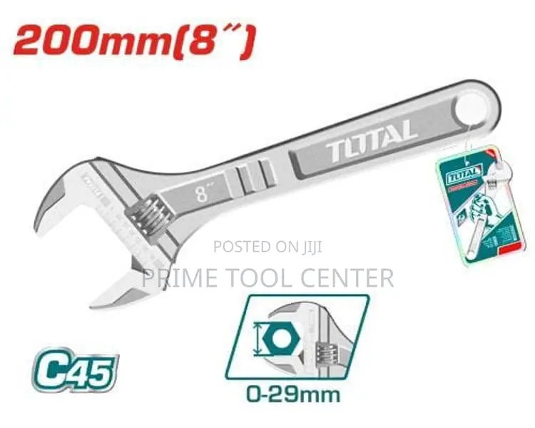 Total Adjustable wrench Length:200mm(8″)