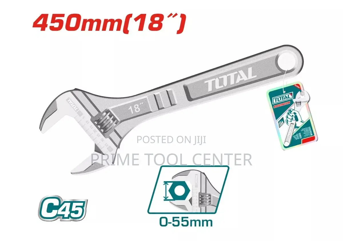 Total Adjustable wrench Length:450mm(18″)