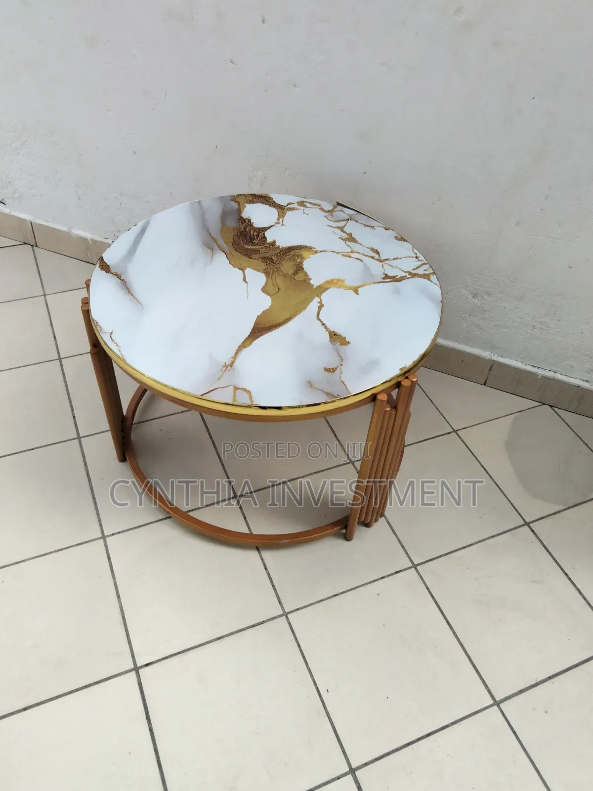 Round Marble Top Coffee Table