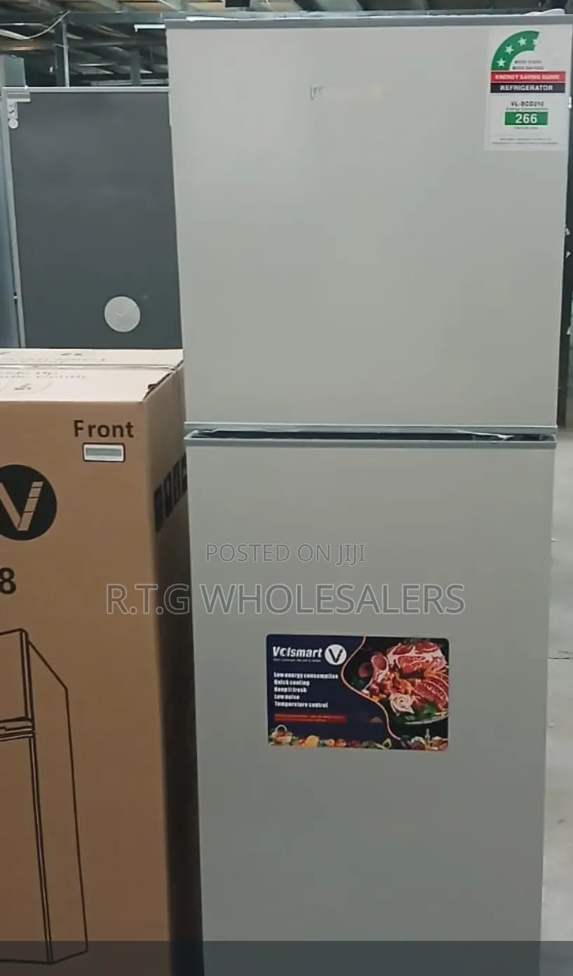 Silver Volsmart 108 Litres Double Door Refrigerator
