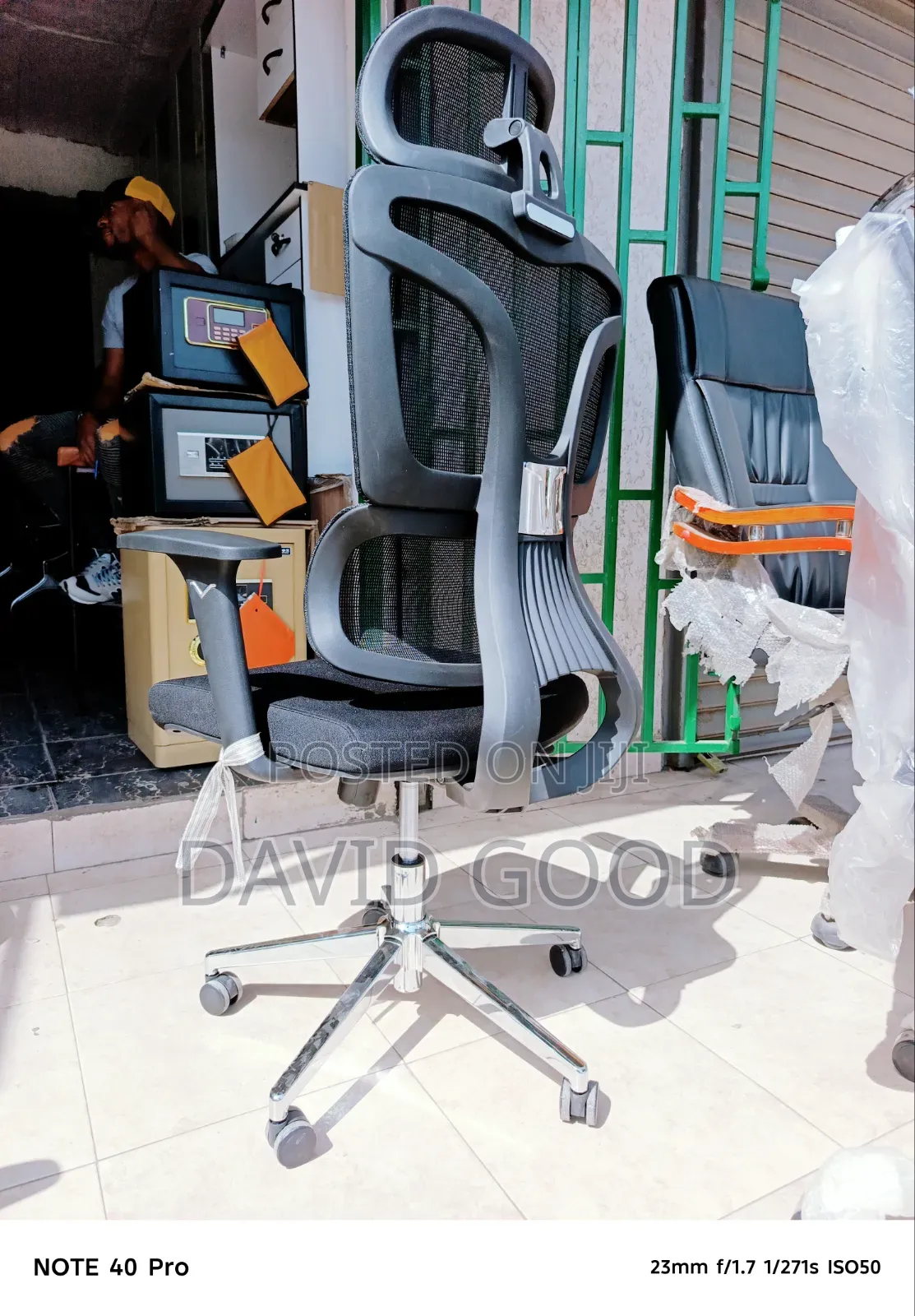 Black Orthopedic Chair