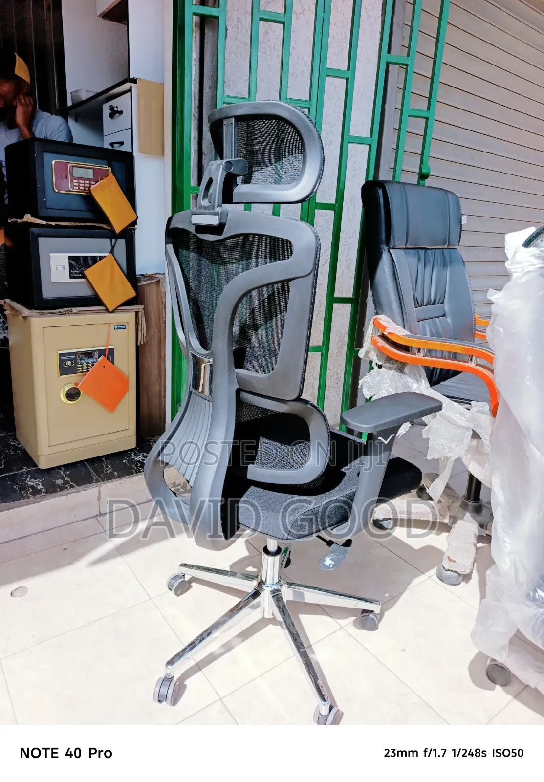 Black Orthopedic Chair