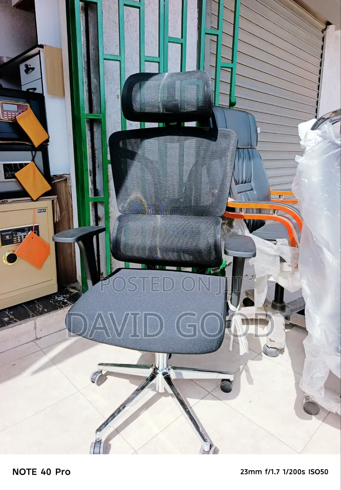 Black Orthopedic Chair