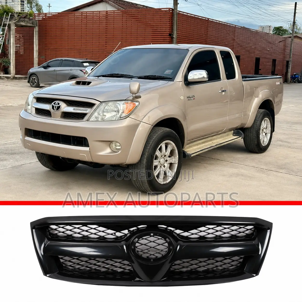 Grille Toyota Hilux Vigo 2004 Onwards Black