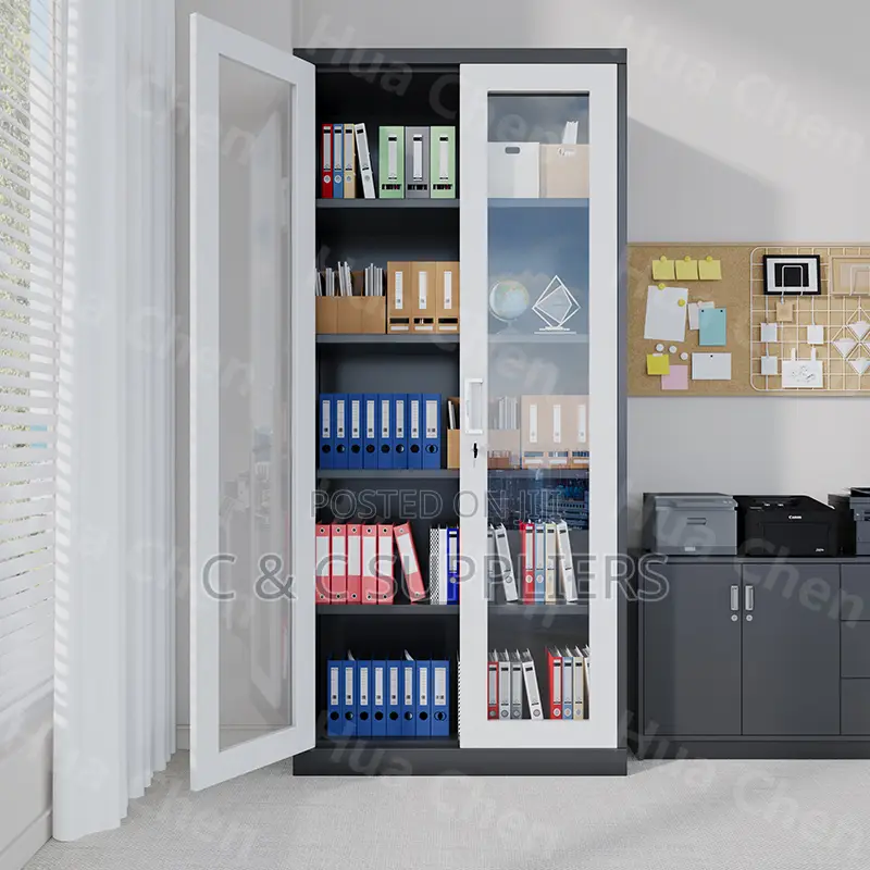 Glass Filing Cabinet.