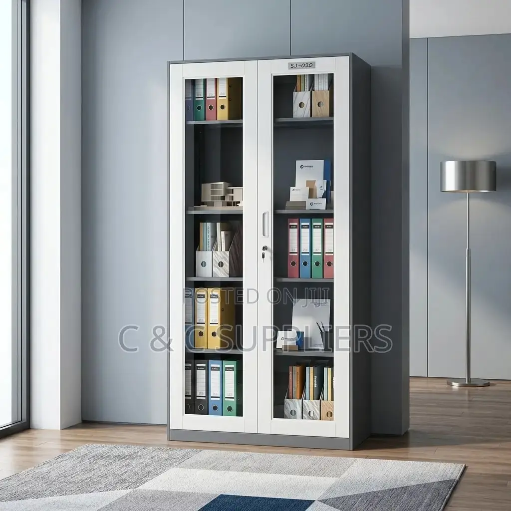Glass Filing Cabinet.