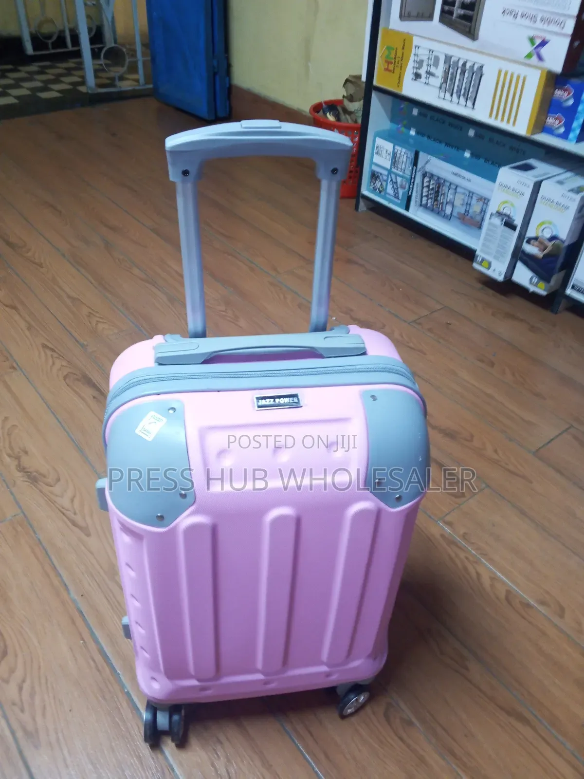 Pink Jazz Power Hard-Shell Travel Suitcase