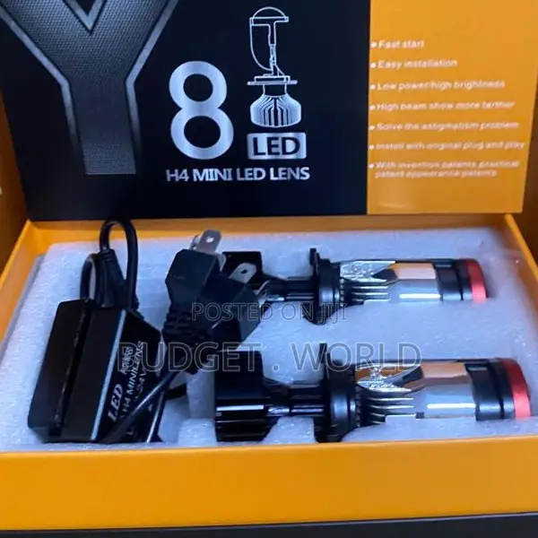 . Y8 H4 LED Headlight Bulbs – Ultra-Bright Mini Projector Lens
