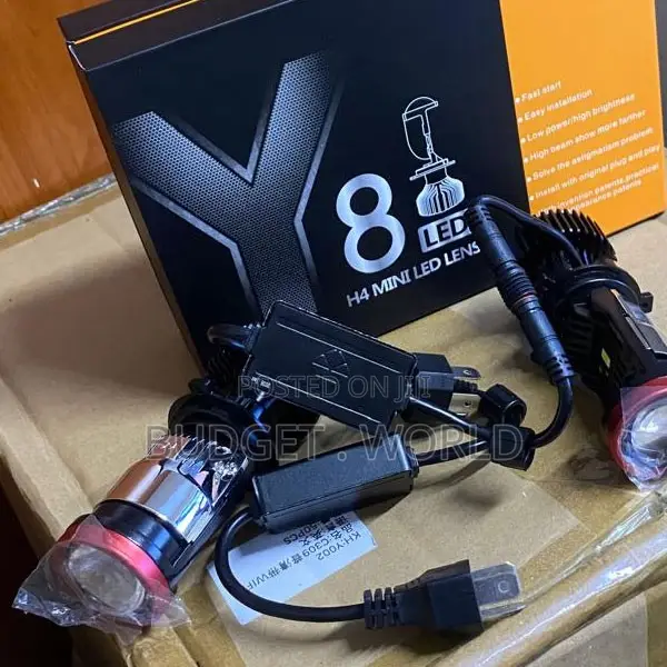 Y8 H4 LED Headlamp Bulbs – Mini Projector High/Low Beam