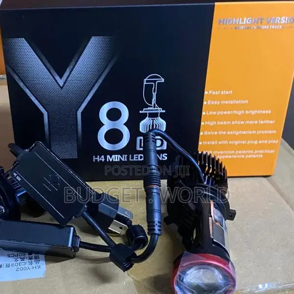 Y8 H4 LED Headlight Bulbs – 30,000LM Mini Projector Lights